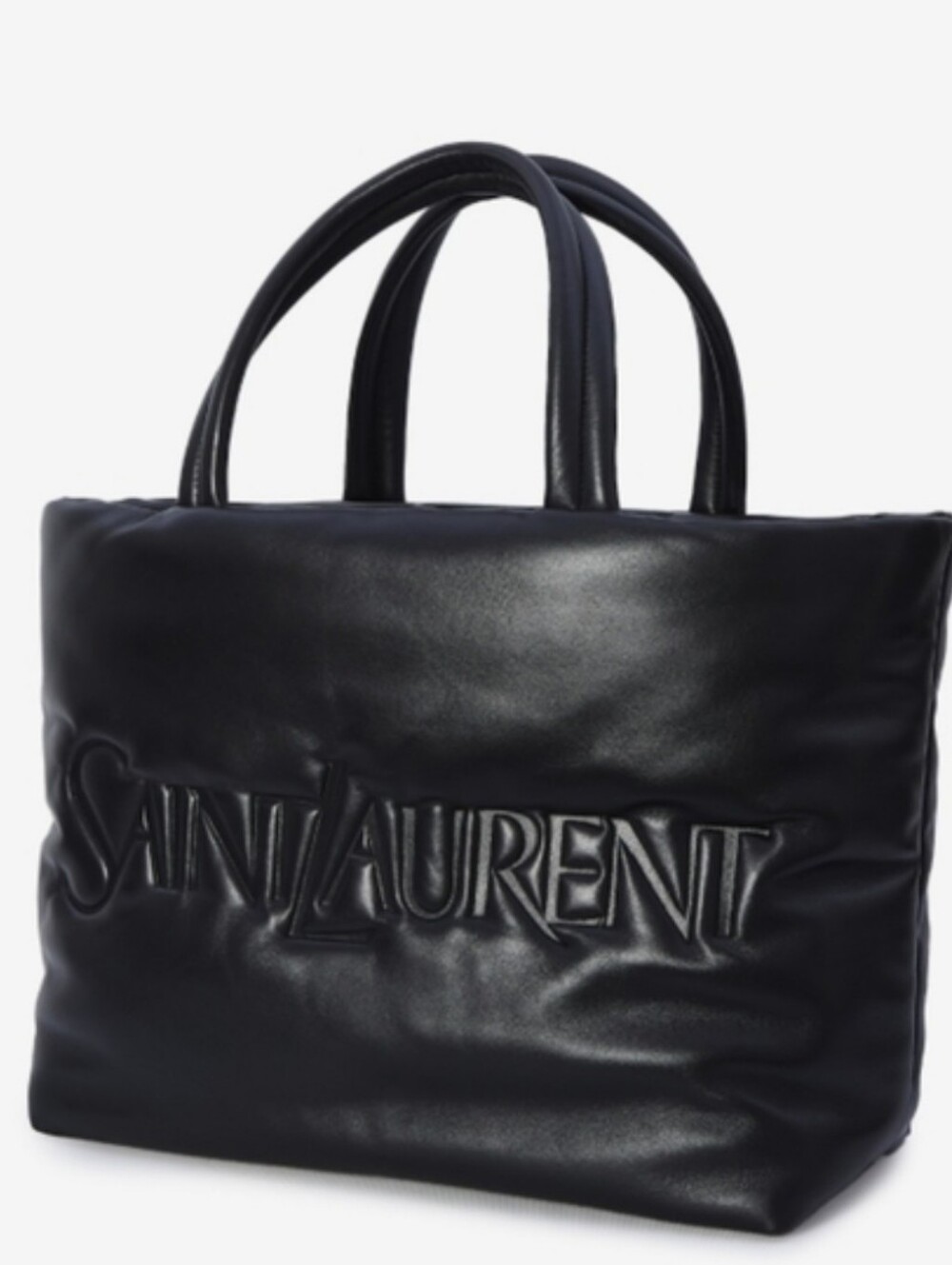 MSRP$4,500 Like New!!! Saint Laurent Wide Puffer Tote Lambskin Leather YSL Nappa